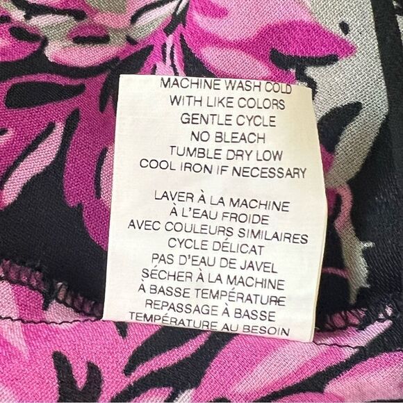 Anne Klein Criss Cross Back Romantic Chrysanthemum Floral Cami, Size Large - Picture 8 of 9